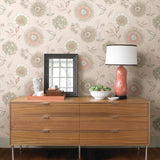 Beacon House 2535-20683 Maisie Beige Floral Burst Wallpaper