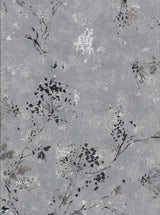 Brewster 2904-00306 Misty Charcoal Distressed Dandelion Wallpaper