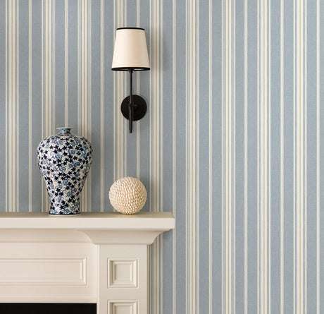 Chesapeake 3113-491016 Cooper Denim Cabin Stripe Wallpaper