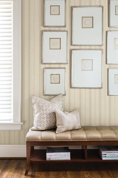 Chesapeake 3113-49514 Franz Wheat Grain Texture Stripes Wallpaper