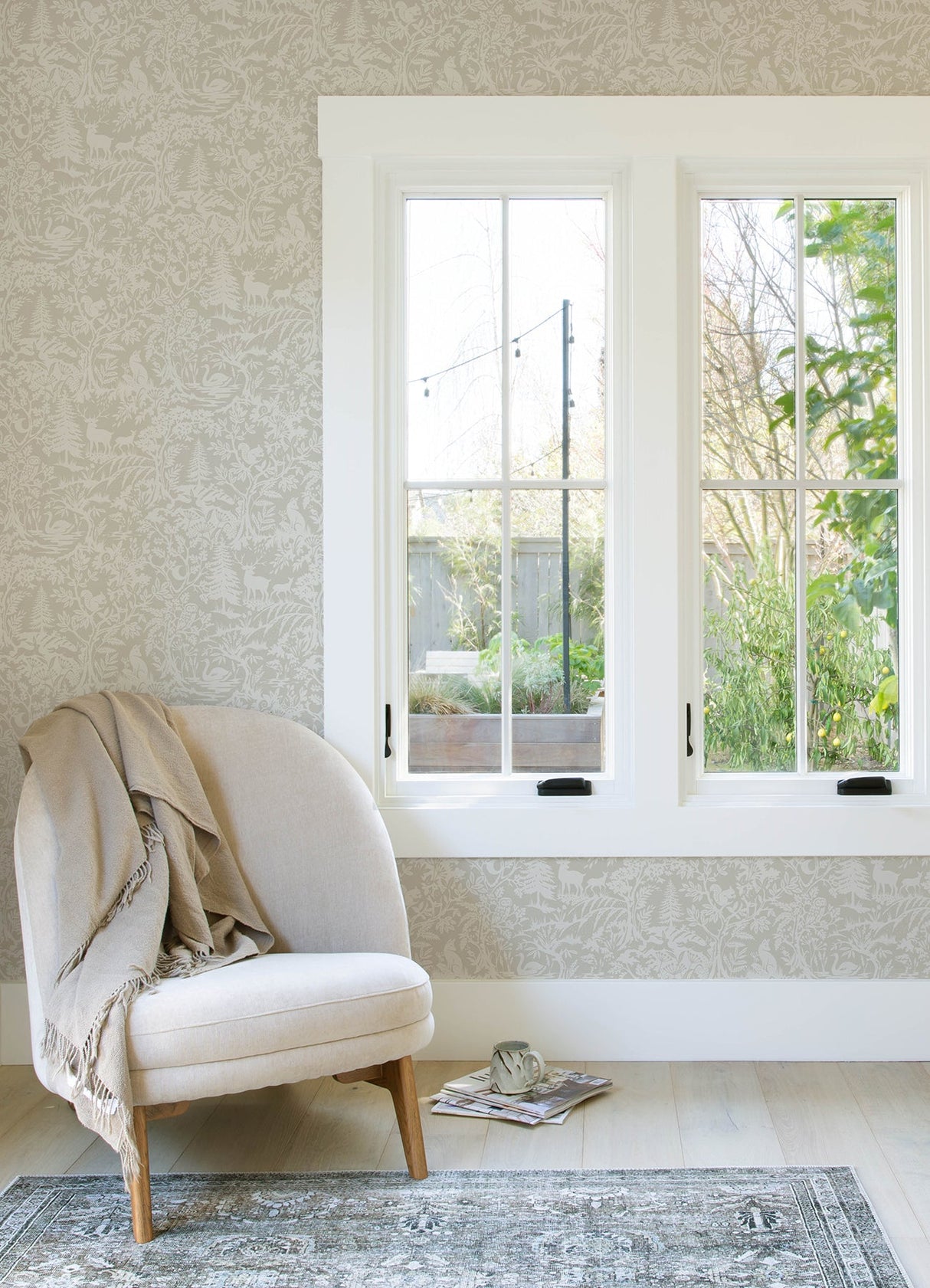 Chesapeake 3125-72325 Alrick Taupe Forest Venture Wallpaper