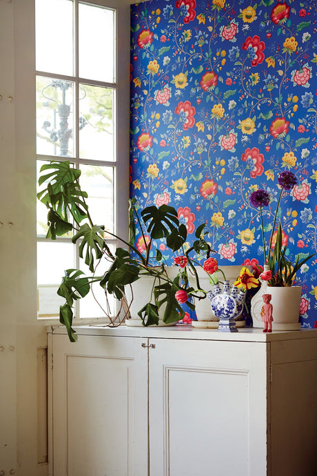 Eijffinger 341034 Epona Dark Blue Floral Fantasy Wallpaper