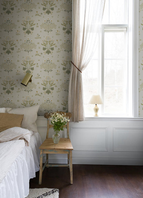 A-Street Prints 4080-83133 Elda Olive Delicate Daises Wallpaper