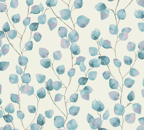 Eade’s Hedera Blue Painterly Vine Wallpaper Blue