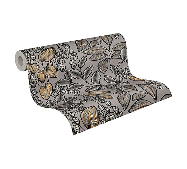 Eade’s Leif Grey Vine Trail Wallpaper Grey