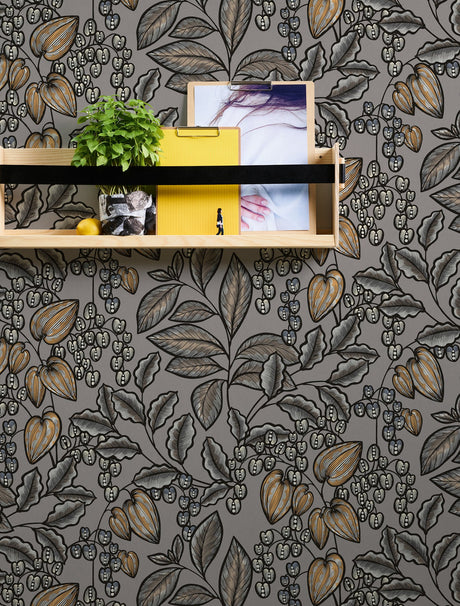 Eade’s Leif Grey Vine Trail Wallpaper Grey