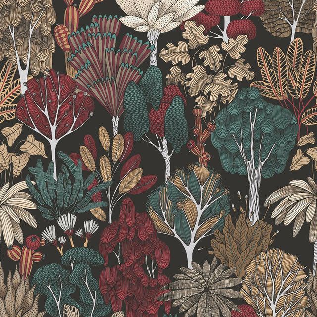Eade’s Idris Black Forest Wallpaper Black