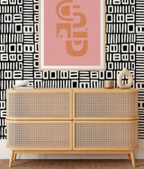 Black Pepper Paperie BPS4058 Black Traverse Peel & Stick Wallpaper