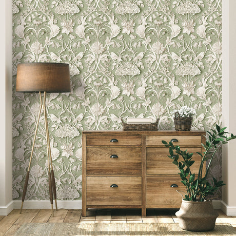 Fine Decor FD42951 Fae Sage Woodland Wallpaper