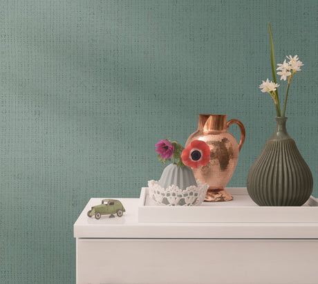 Marburg MG30453 Vanora Green Linen Wallpaper