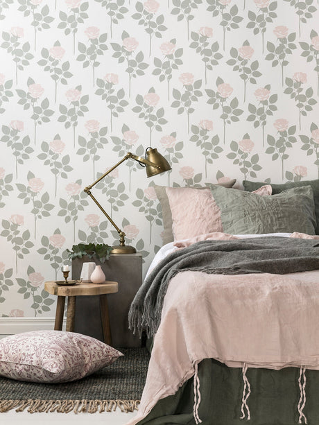 Sandudd SD5260-3 Lundgren Off-White Rose Wallpaper
