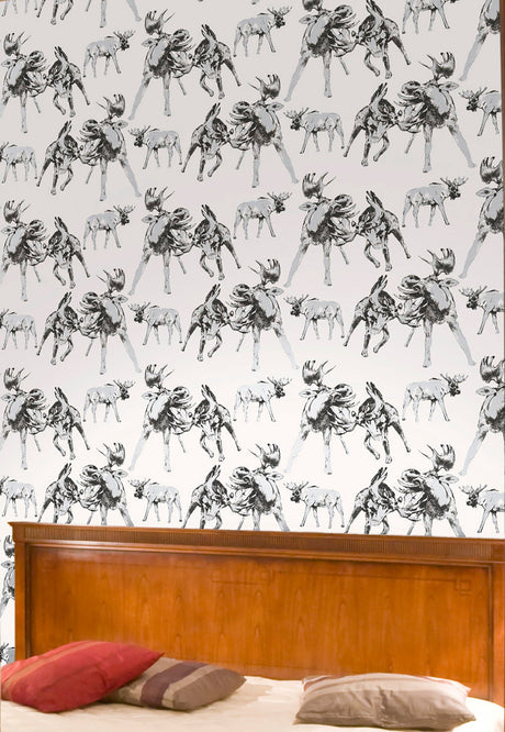 Sandudd SD5278-2 Roald Off-White Moose Wallpaper