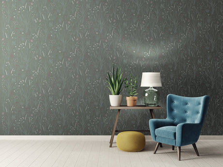 Sandudd SD5312-2 Harald Dark Green Botanical Wallpaper