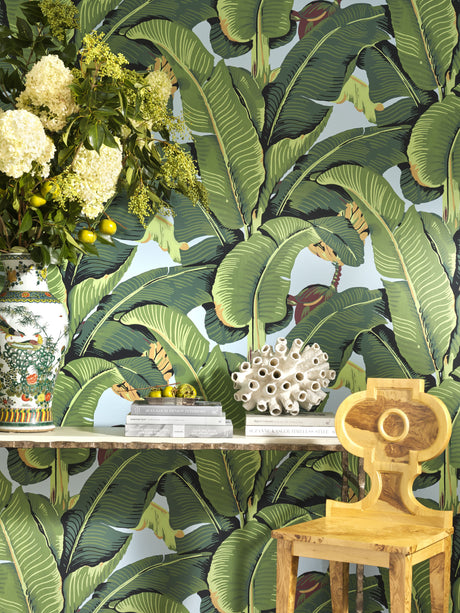 Scalamandre WHN000244000 SKY HINSON PALM - WIDE WIDTH WALLPAPER - Eade's Wallpaper